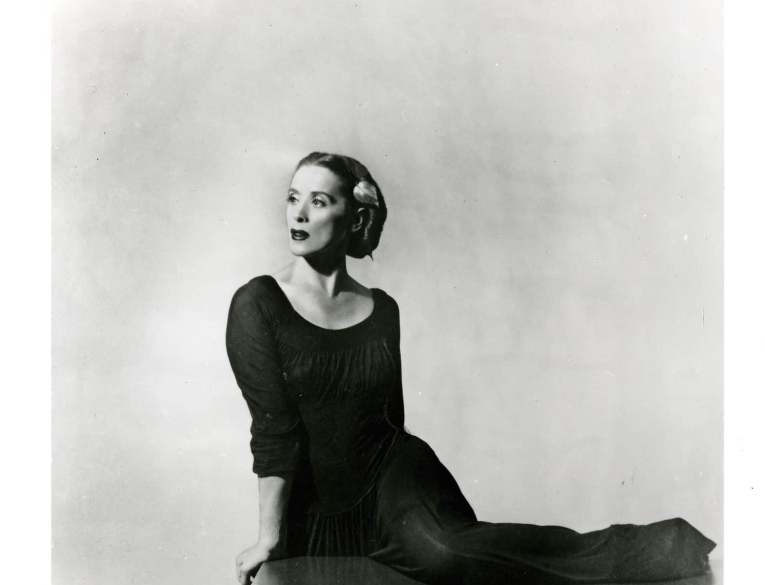 A woman in a long